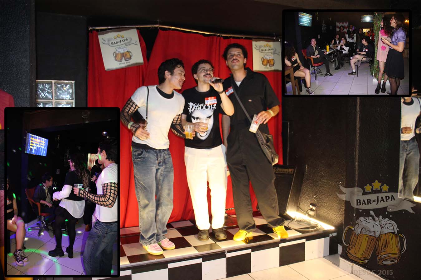 Microfone para karaokê no Bar do Japa